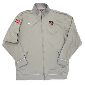 Vintage Nike Team Fairfield University Stags Full Zip Jacket Gray Mens 3XLT #32